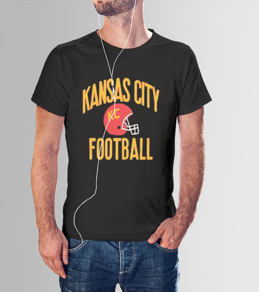 Kansas City KC Football Helmet T-Shirt