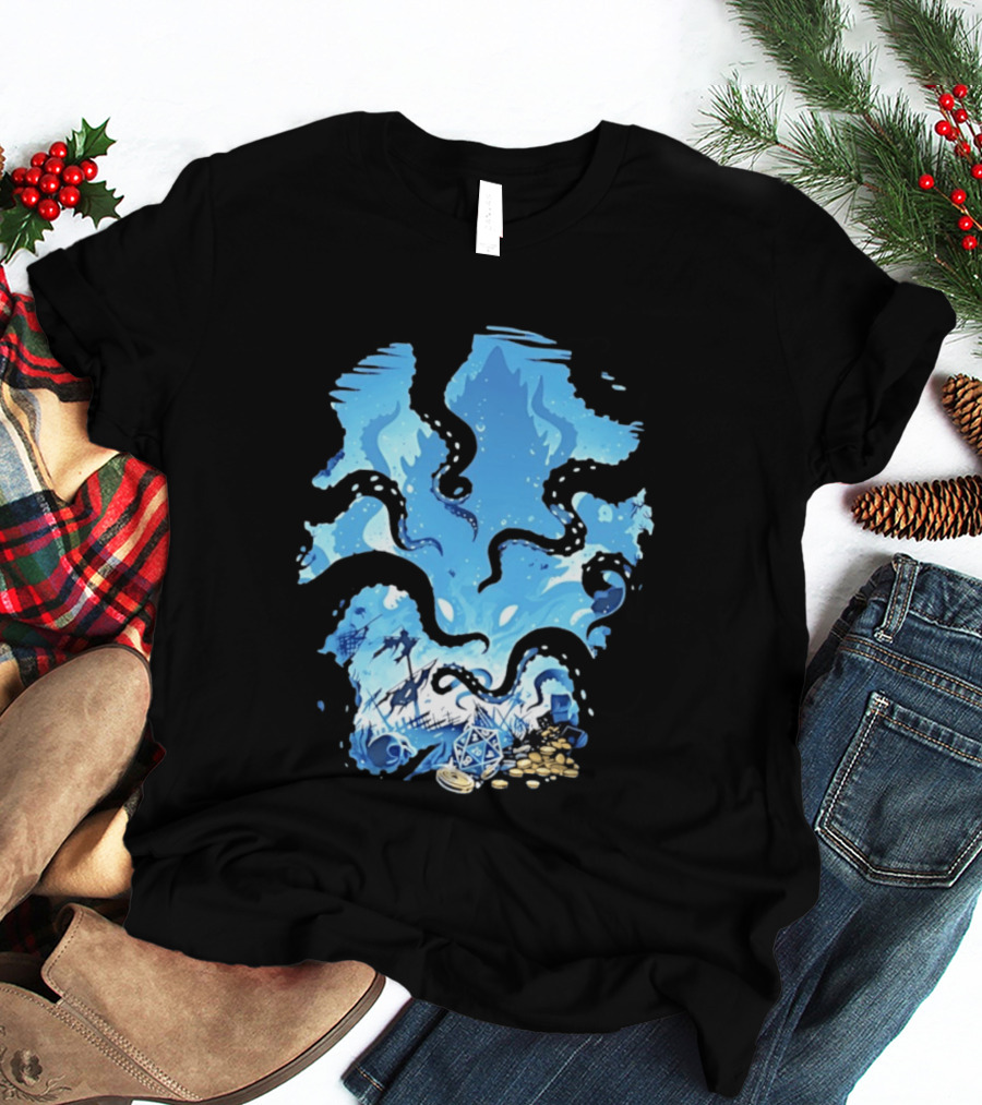 Dungeons And Dragons Kraken Nautical Sea Creature RPG Fantasy T-Shirt