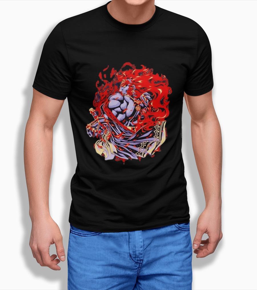 Ganondorf The Legend Of Zelda Dark King Of Gerudo Desert Fire Power T-Shirt