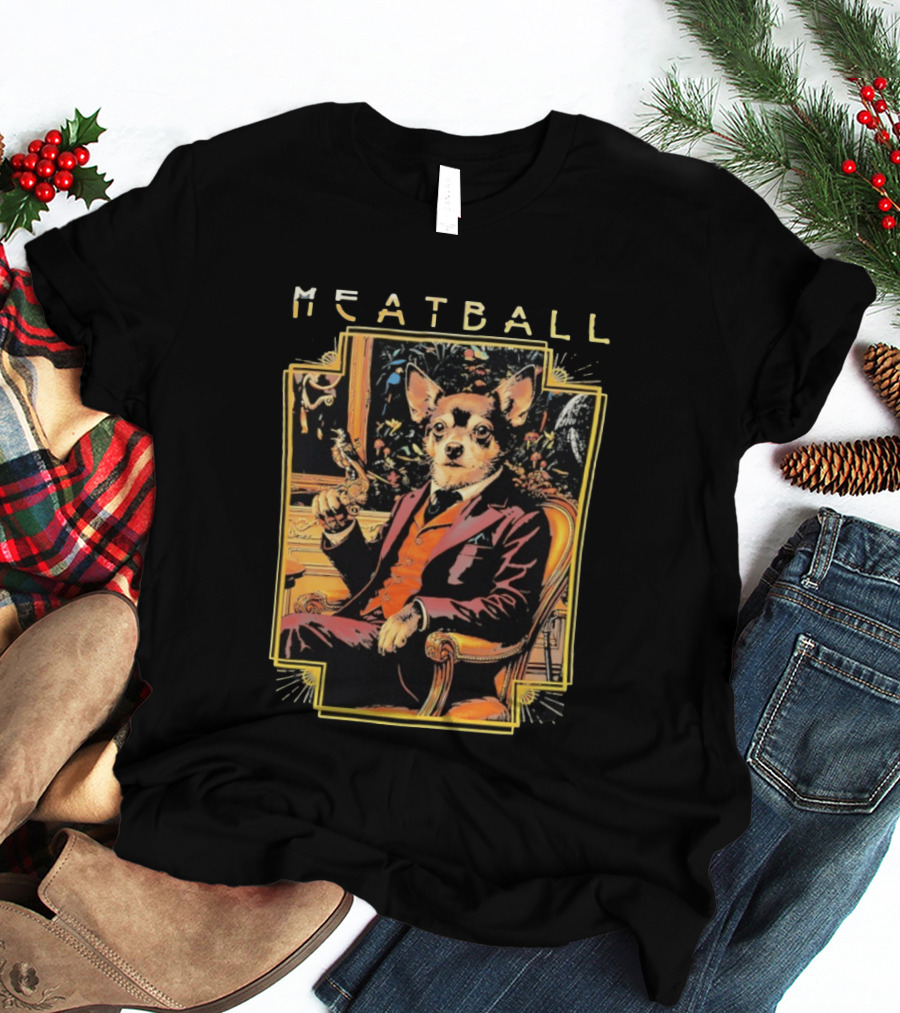 Meatball Chihuahua In Classic Suit Smoking Dapper T-Shirt