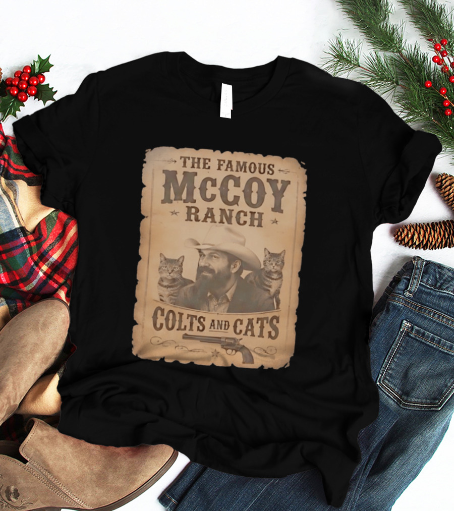 The Famous McCoy Ranch Colts And Cats Wild West Nostalgia T-Shirt
