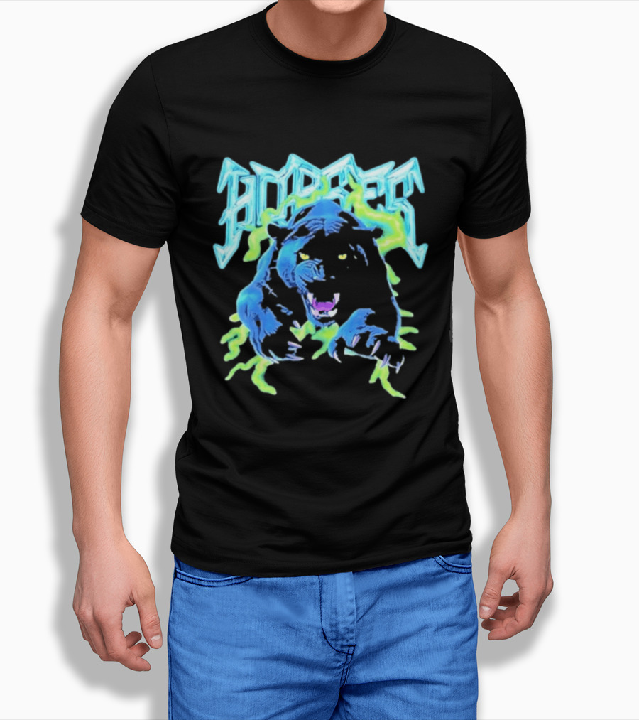 Horses Panther Lightning Metal Band Roar T-Shirt