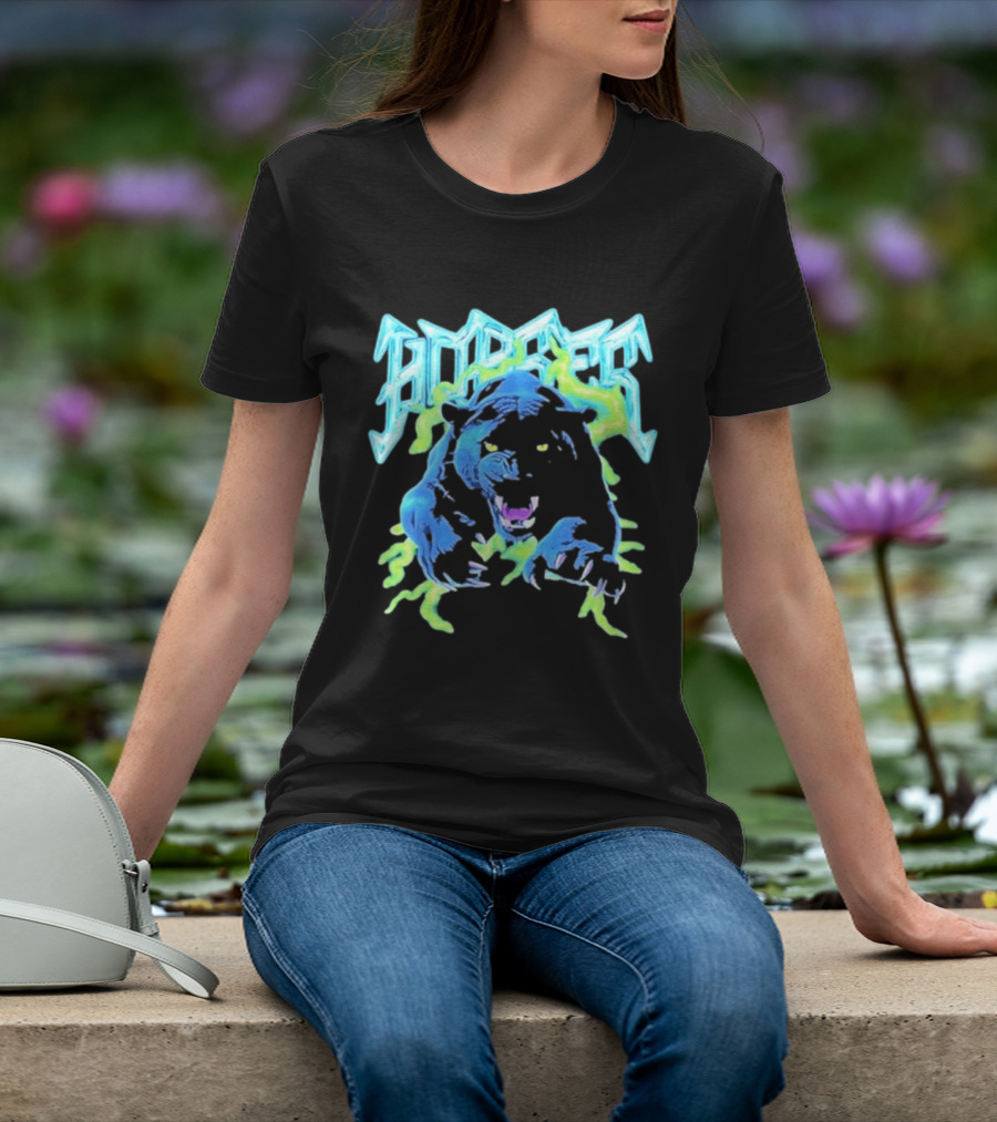 Horses Panther Lightning Metal Band Roar T-Shirt