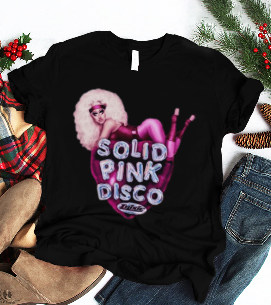 Trixie Mattel Solid Pink Disco Balloon Heart T-Shirt