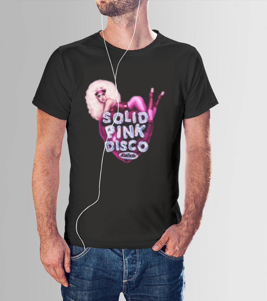 Trixie Mattel Solid Pink Disco Balloon Heart T-Shirt