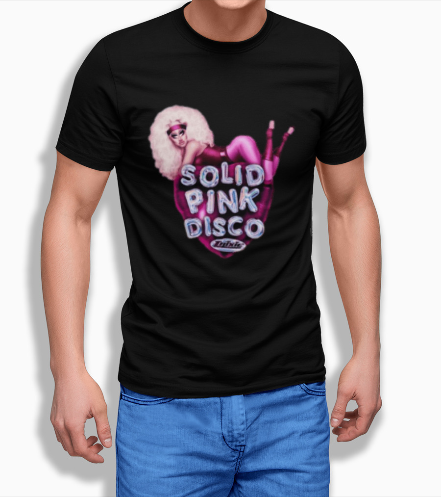 Trixie Mattel Solid Pink Disco Balloon Heart T-Shirt