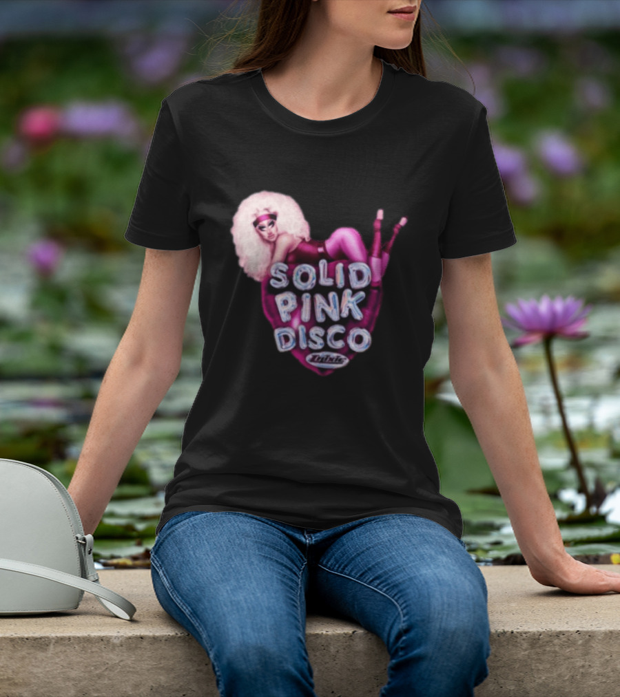 Trixie Mattel Solid Pink Disco Balloon Heart T-Shirt