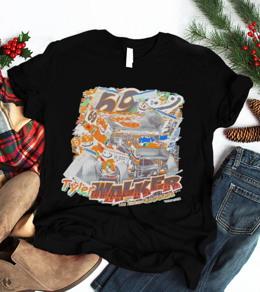 Tyler Walker No69 Sprint Car Puppets Los Angeles California T-Shirt