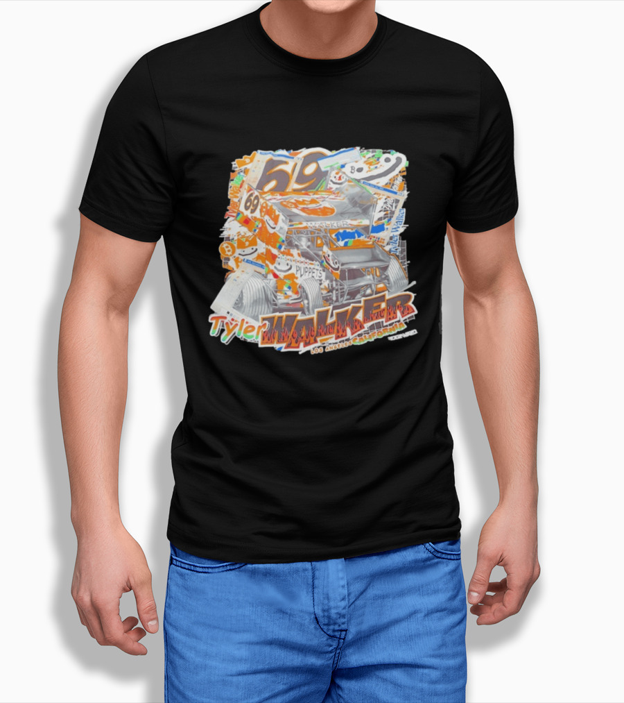Tyler Walker No69 Sprint Car Puppets Los Angeles California T-Shirt