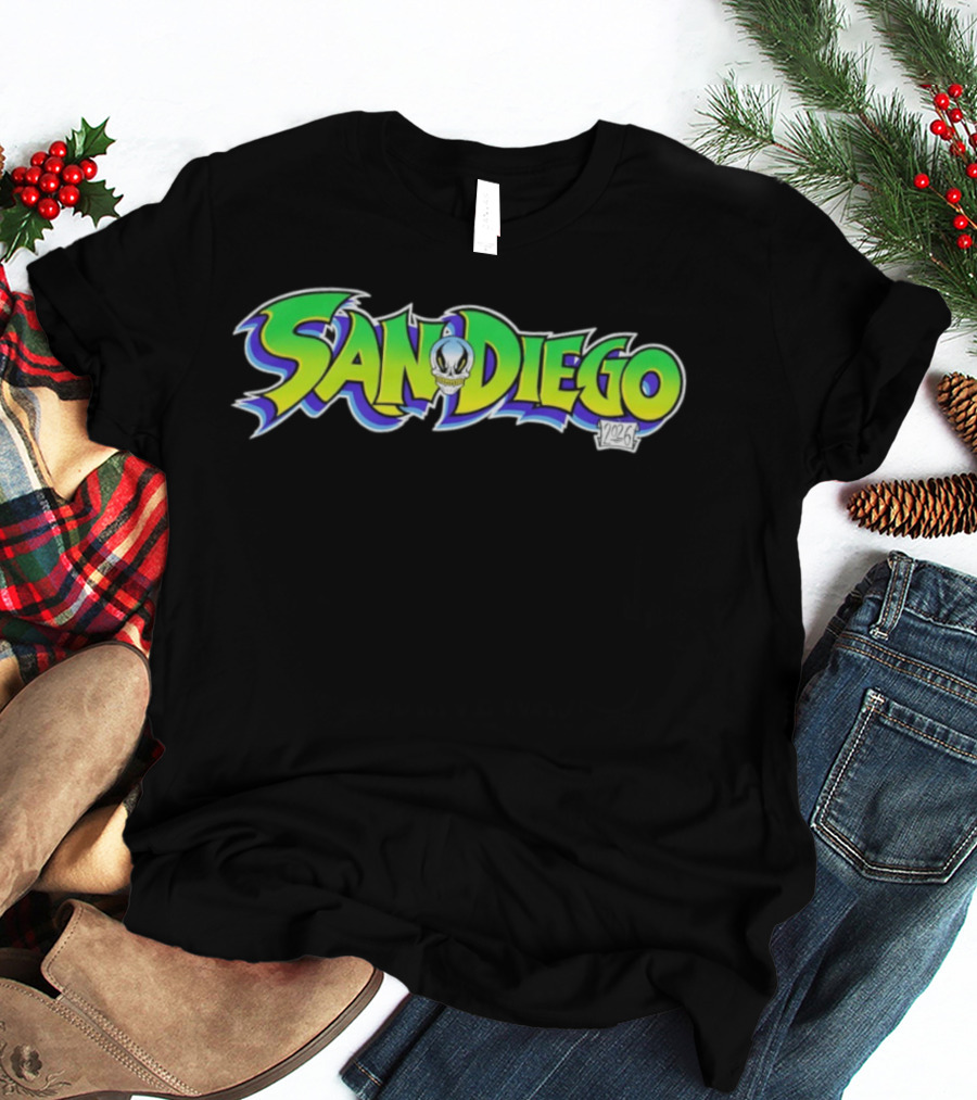 San Diego 2026 Skull Graffiti T-Shirt