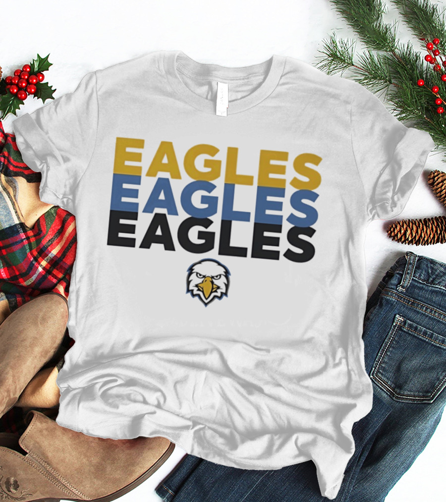 Eagles Triple Stack With Bold Yellow Blue And Black Team T-Shirt