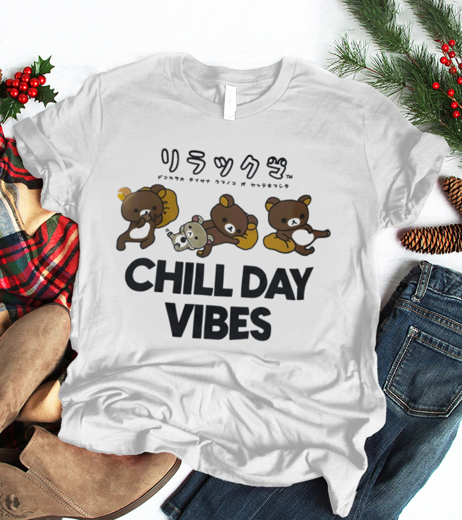 Rilakkuma Chill Day Vibes San X Kawaii Relaxing Bear Japanese T-Shirt