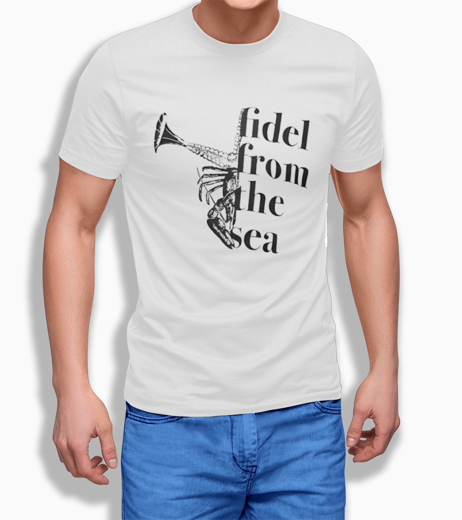 Fidel From The Sea Lobster Surreal Political Satire T-Shirt