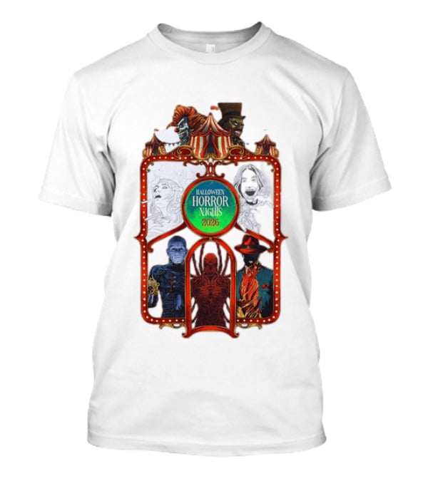 Halloween Horror Nights 2026 Universal Studios Characters Carnival T-Shirt