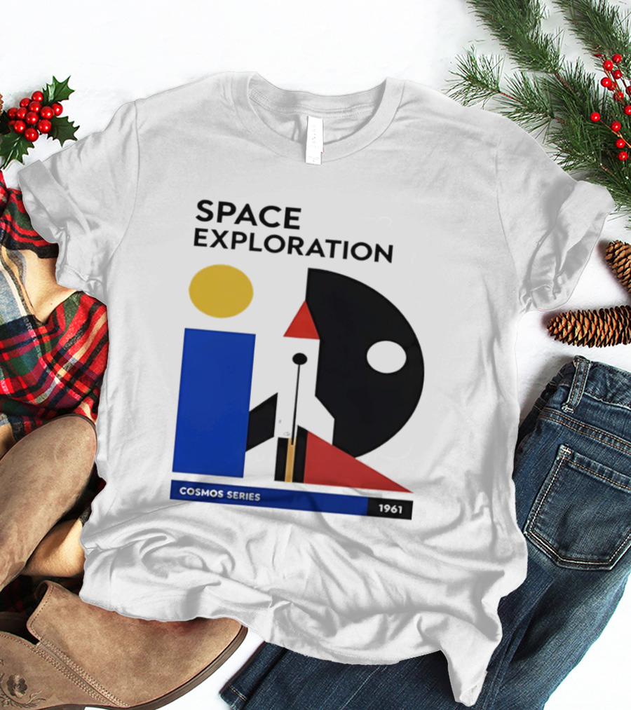 Space Exploration 1961 Cosmos Series Retro Geometric T-Shirt