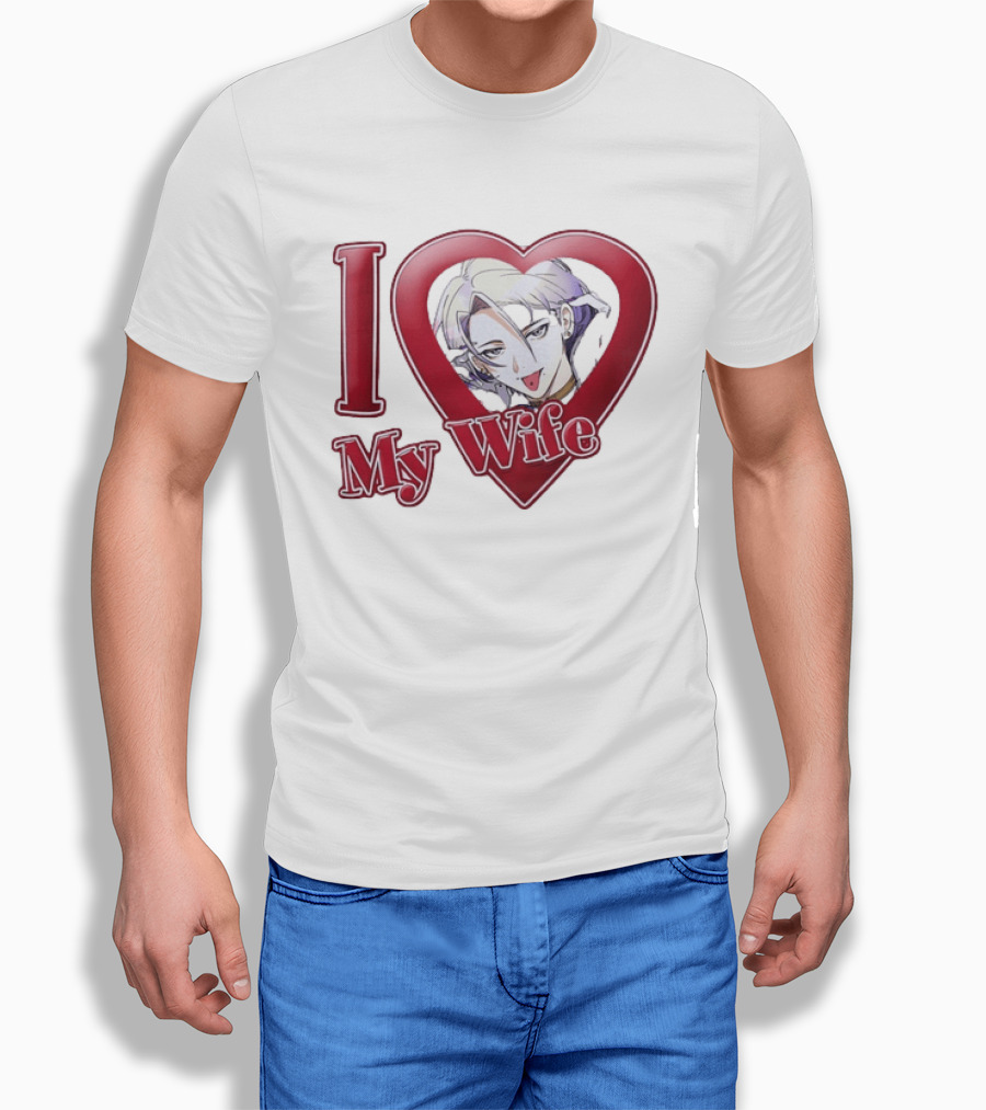 I Love My Wife Anime Heart Waifu T-Shirt