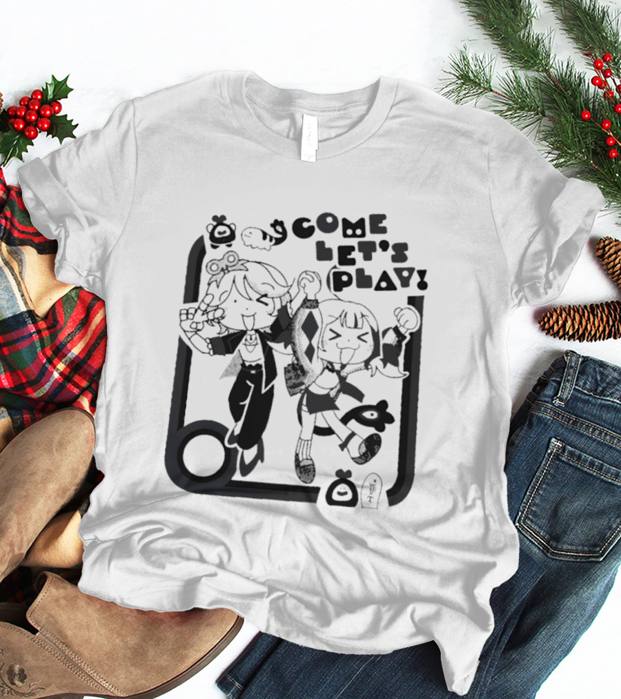 Tsukasa Tenma Emu Otori Project Sekai Come Let's Play Fun T-Shirt