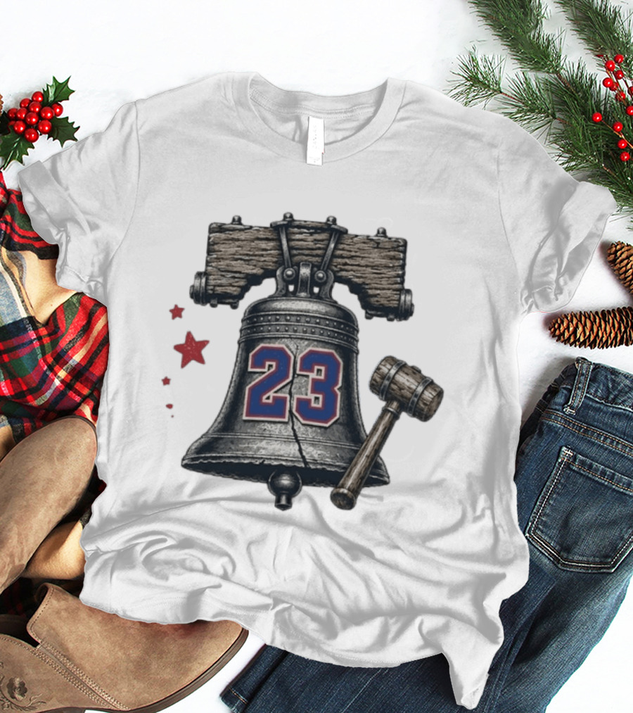 Liberty Bell 23 Philadelphia 76ers Stars T-Shirt