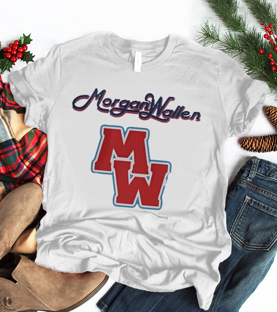 Morgan Wallen MW Bold Red Letters Country Music T-Shirt