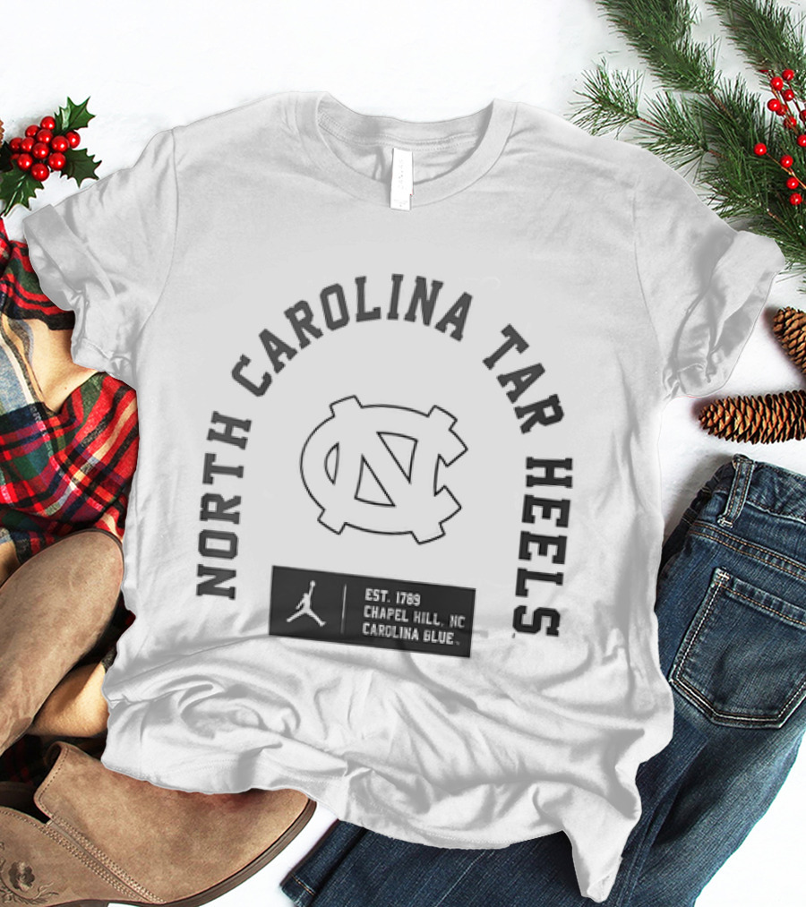 North Carolina Tar Heels NC Jordan Brand Carolina Blue Chapel Hill Est 1789 T-Shirt