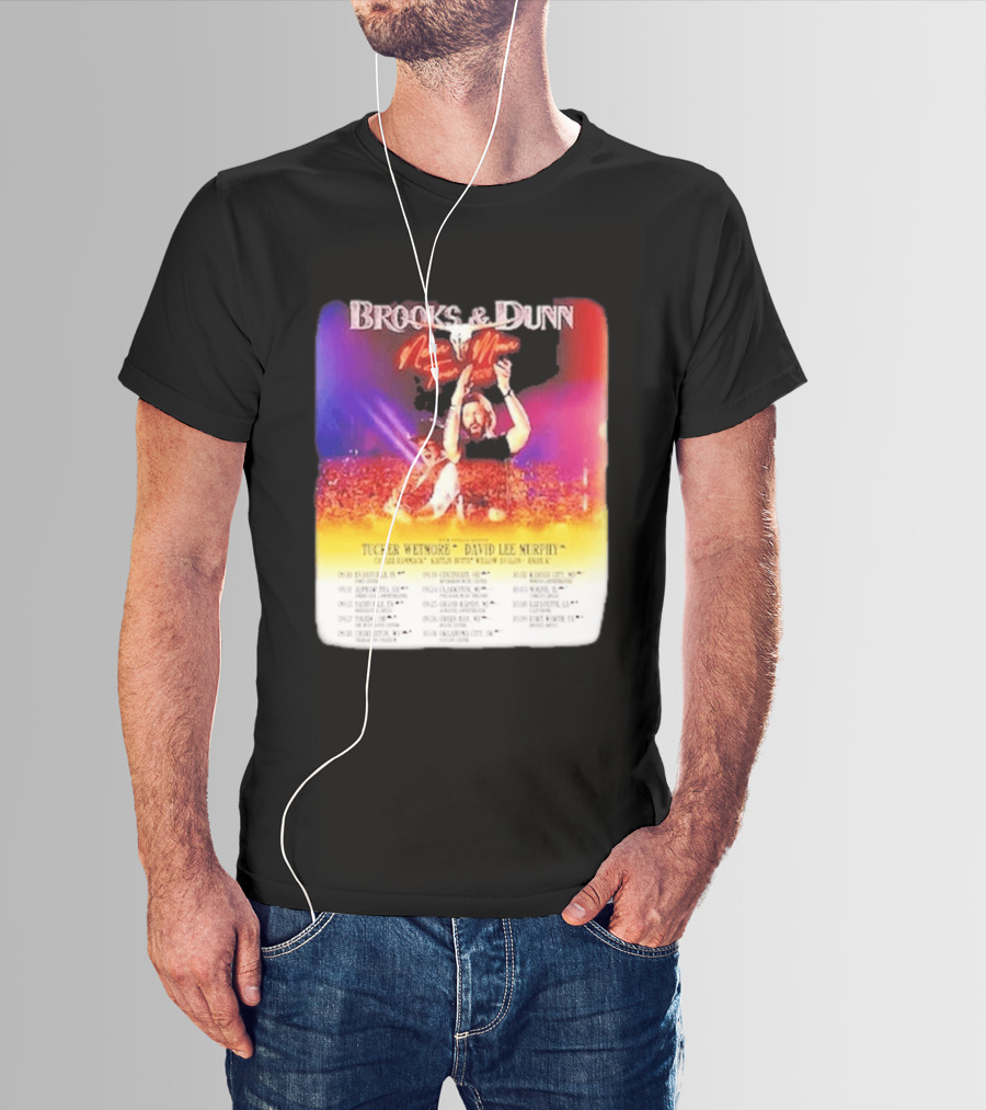 Brooks & Dunn Neon Moon Tour 2026 Tucker Wetmore David Lee Murphy Country Concert Events And Dates T-Shirt