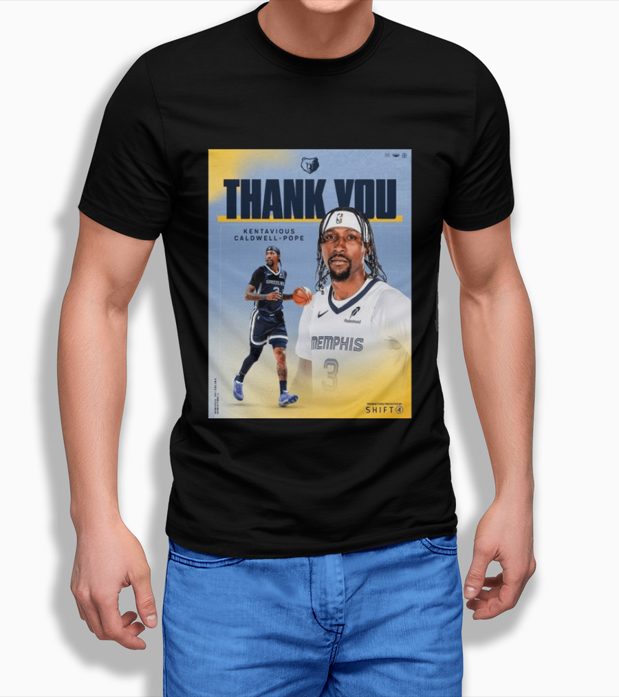 Thank You Kentavious Caldwell Pope Memphis Grizzlies Basketball 3 NBA Fan T-Shirt