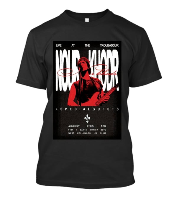 Nour Khodr Live At The Troubadour West Hollywood August 22 2026 With Special Guests T-Shirt