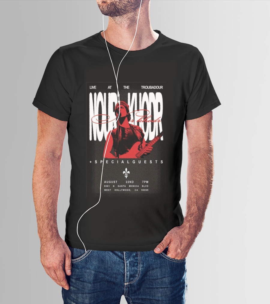 Nour Khodr Live At The Troubadour West Hollywood August 22 2026 With Special Guests T-Shirt