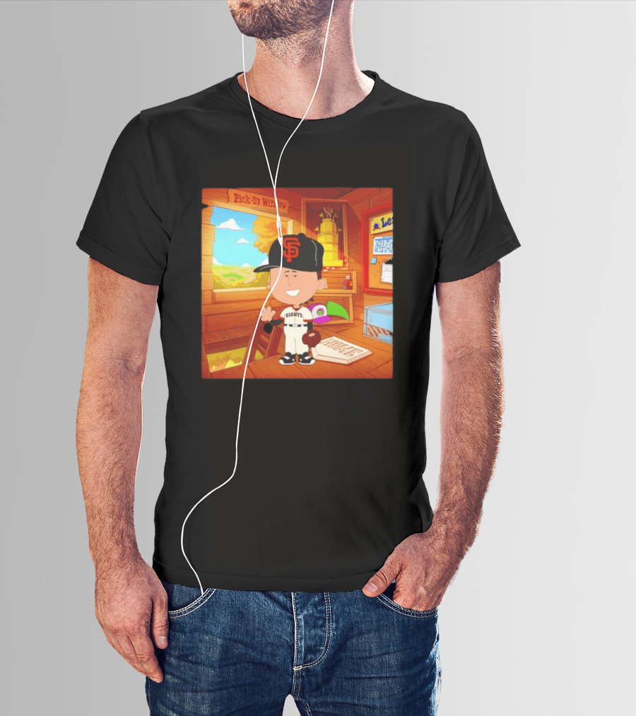 Tyler Mahle San Francisco Giants Baseball Cartoon Peanuts T-Shirt