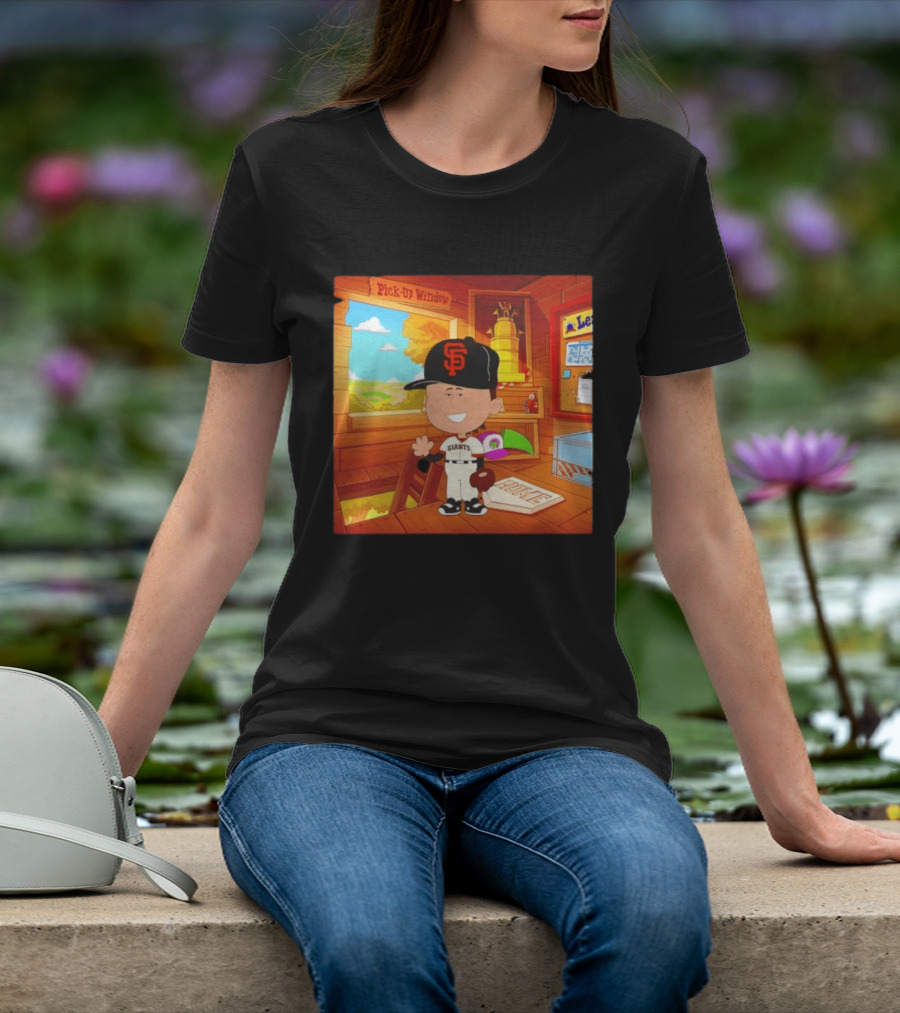 Tyler Mahle San Francisco Giants Baseball Cartoon Peanuts T-Shirt
