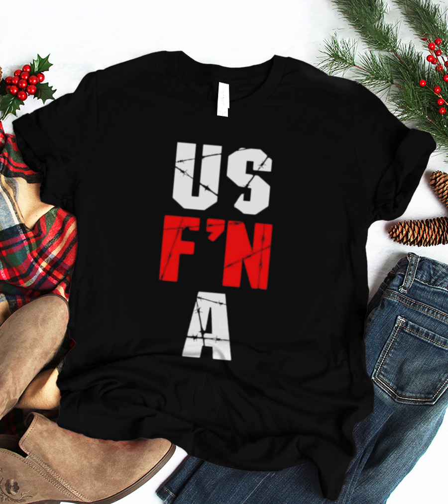 United States US F N A Barbed Wire T-Shirt
