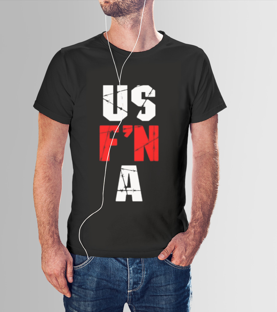 United States US F N A Barbed Wire T-Shirt