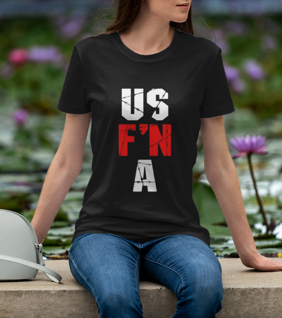 United States US F N A Barbed Wire T-Shirt