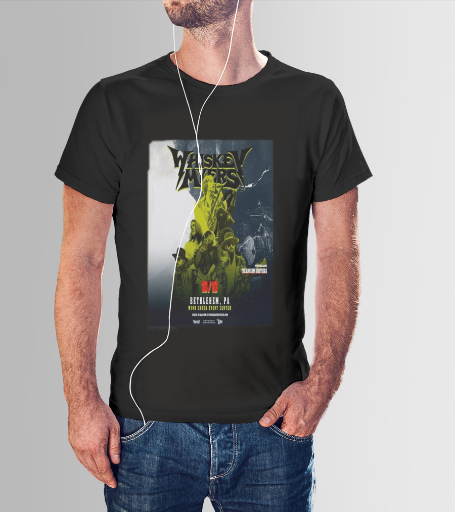 Whiskey Myers Bethlehem PA Concert October 10 2026 Wind Creek Event Center Featuring The Allman Betts Band T-Shirt