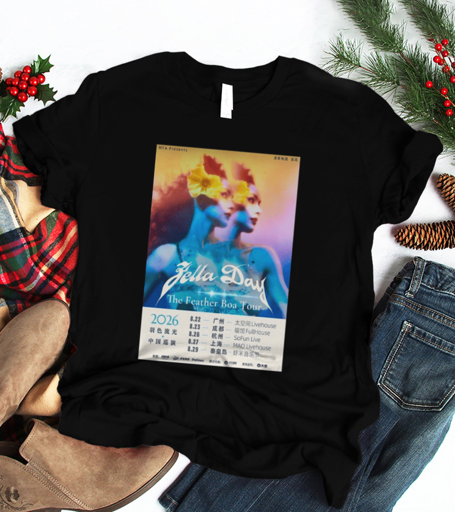 Zella Day The Feather Boa Tour 2026 China Dates August Guangzhou Shanghai Beijing T-Shirt
