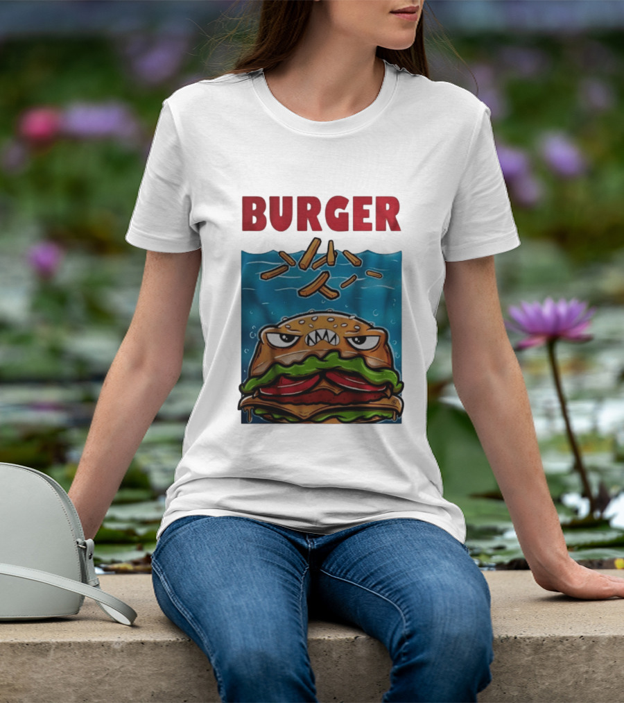 Angry Burger With Fries Burger T-Shirt