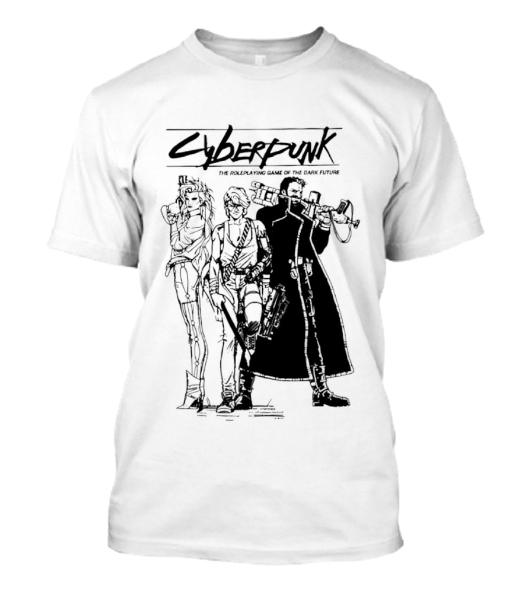 Cyberpunk The Roleplaying Game Of The Dark Future Silhouette Art Characters T-Shirt