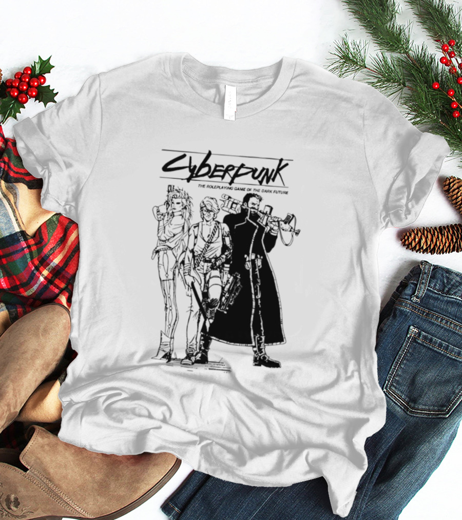 Cyberpunk The Roleplaying Game Of The Dark Future Silhouette Art Characters T-Shirt