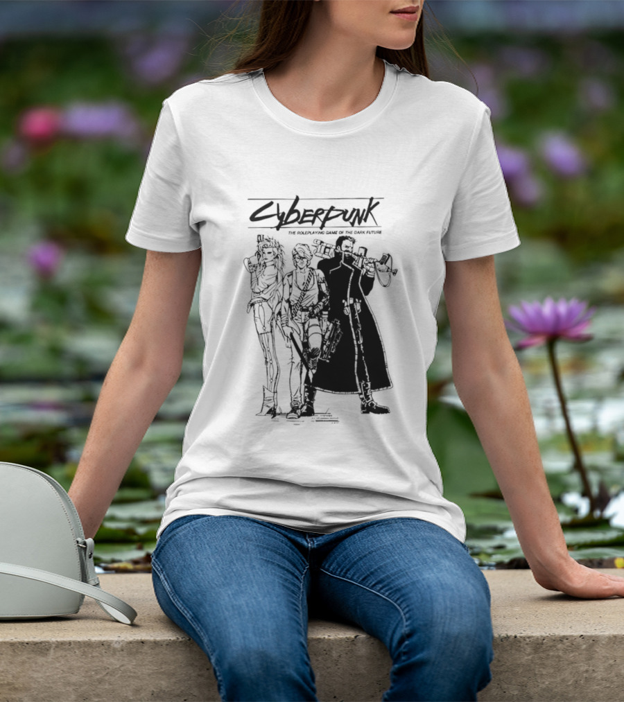 Cyberpunk The Roleplaying Game Of The Dark Future Silhouette Art Characters T-Shirt