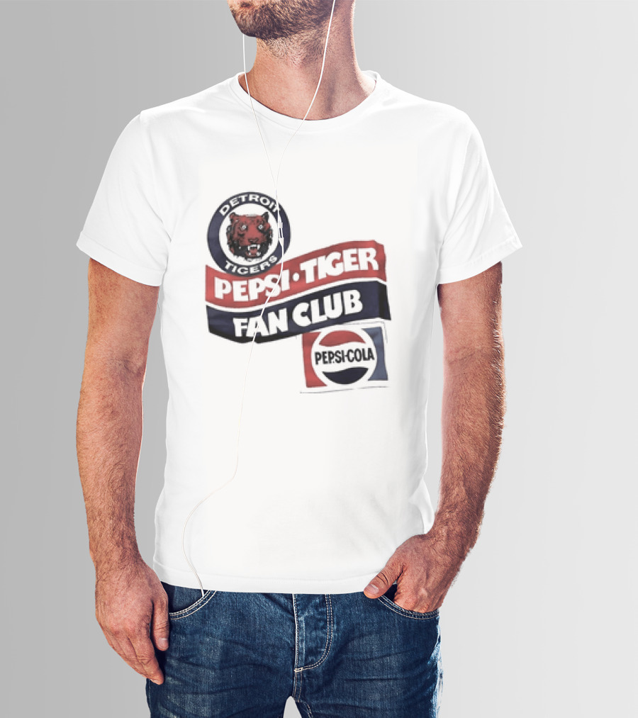 Detroit Tigers Pepsi Tiger Fan Club Pepsi Cola T-Shirt
