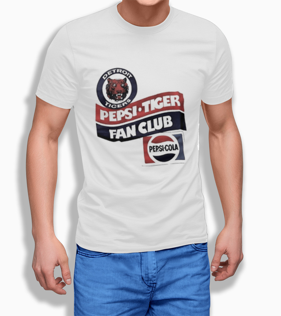Detroit Tigers Pepsi Tiger Fan Club Pepsi Cola T-Shirt