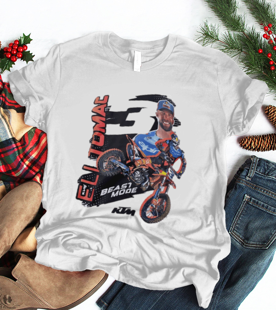 Eli Tomac Beast Mode KTM Motocross Supercross Racing 3 Pro Rider T-Shirt