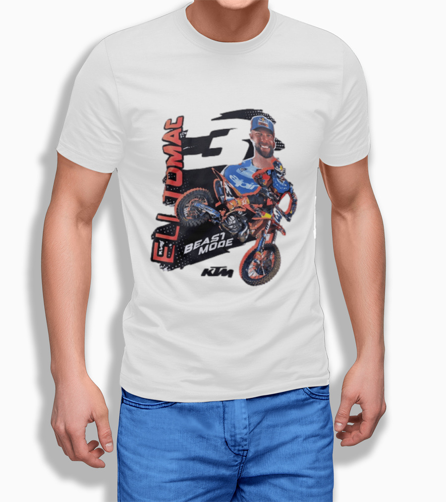 Eli Tomac Beast Mode KTM Motocross Supercross Racing 3 Pro Rider T-Shirt