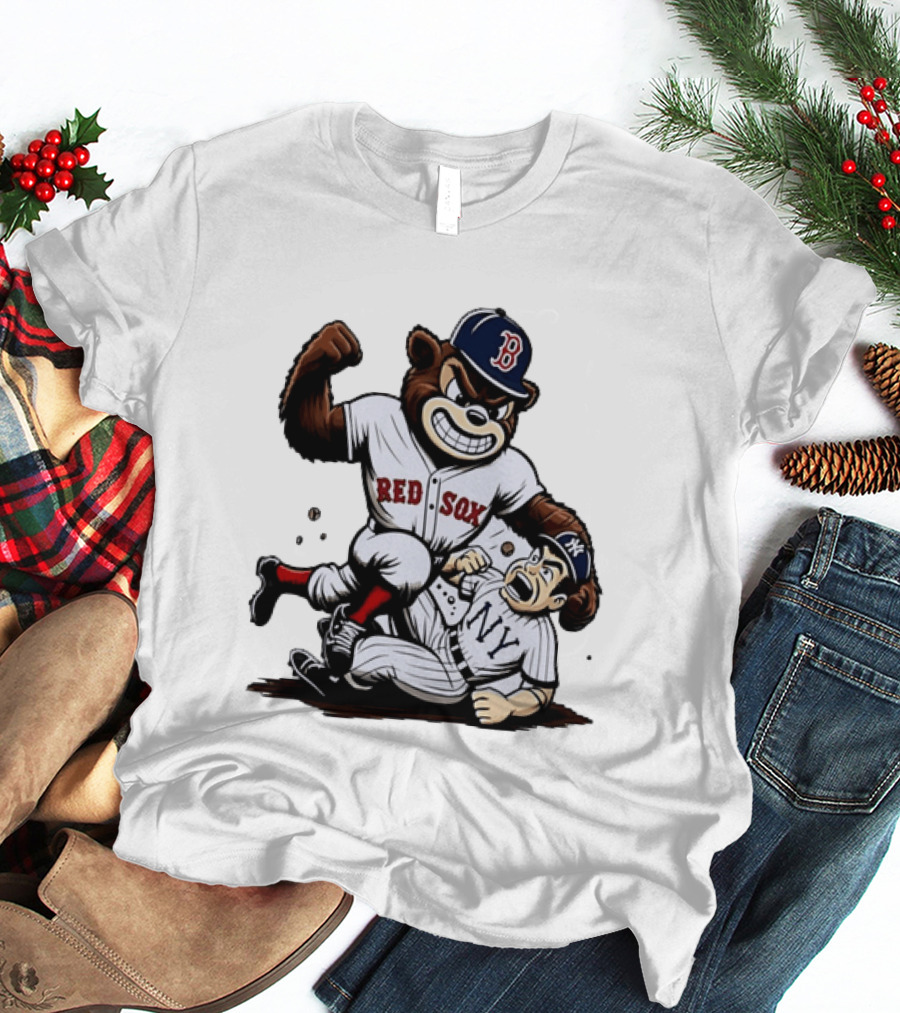 Red Sox Bear Vs NY Yankees Rivalry Showdown T-Shirt