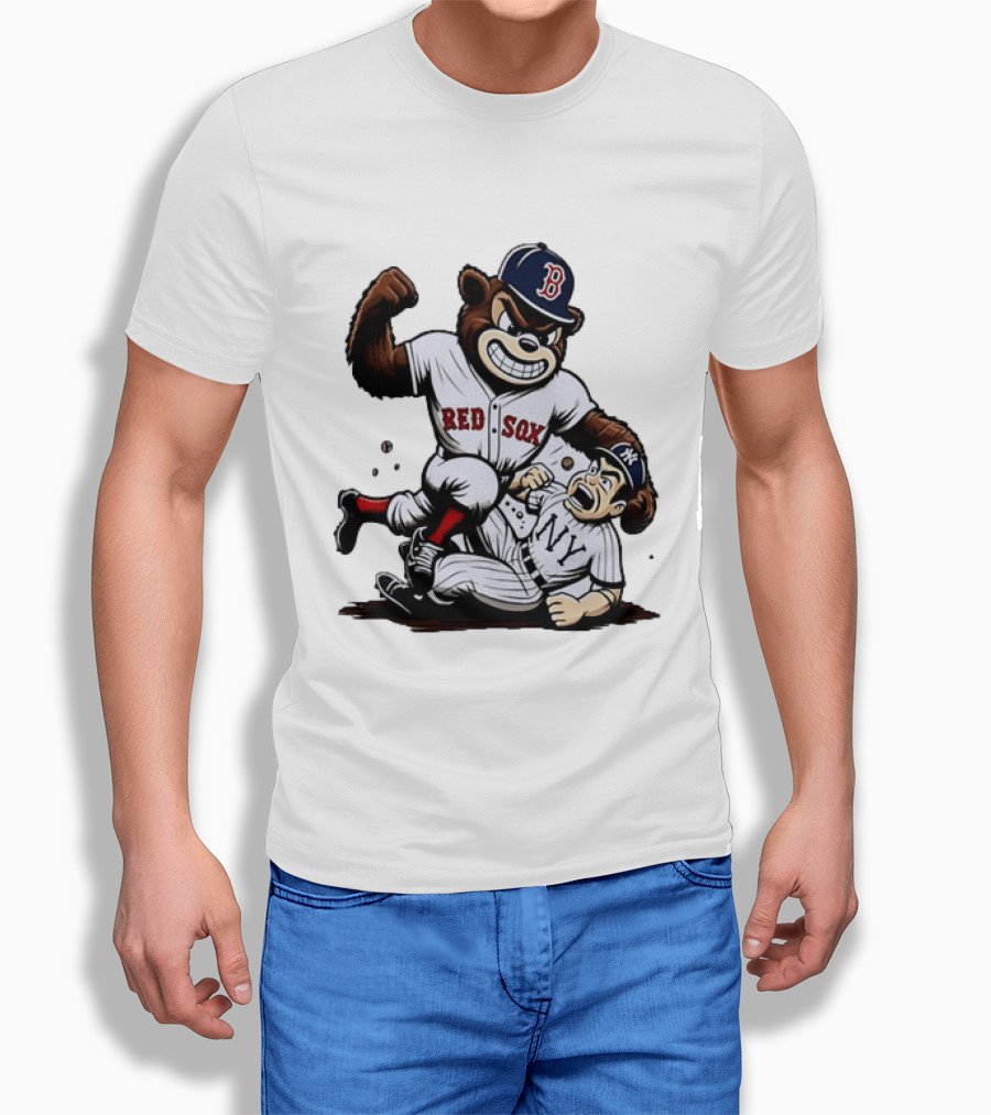 Red Sox Bear Vs NY Yankees Rivalry Showdown T-Shirt