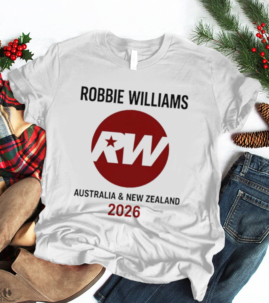 Robbie Williams 2026 Australia New Zealand Tour RW Star T-Shirt