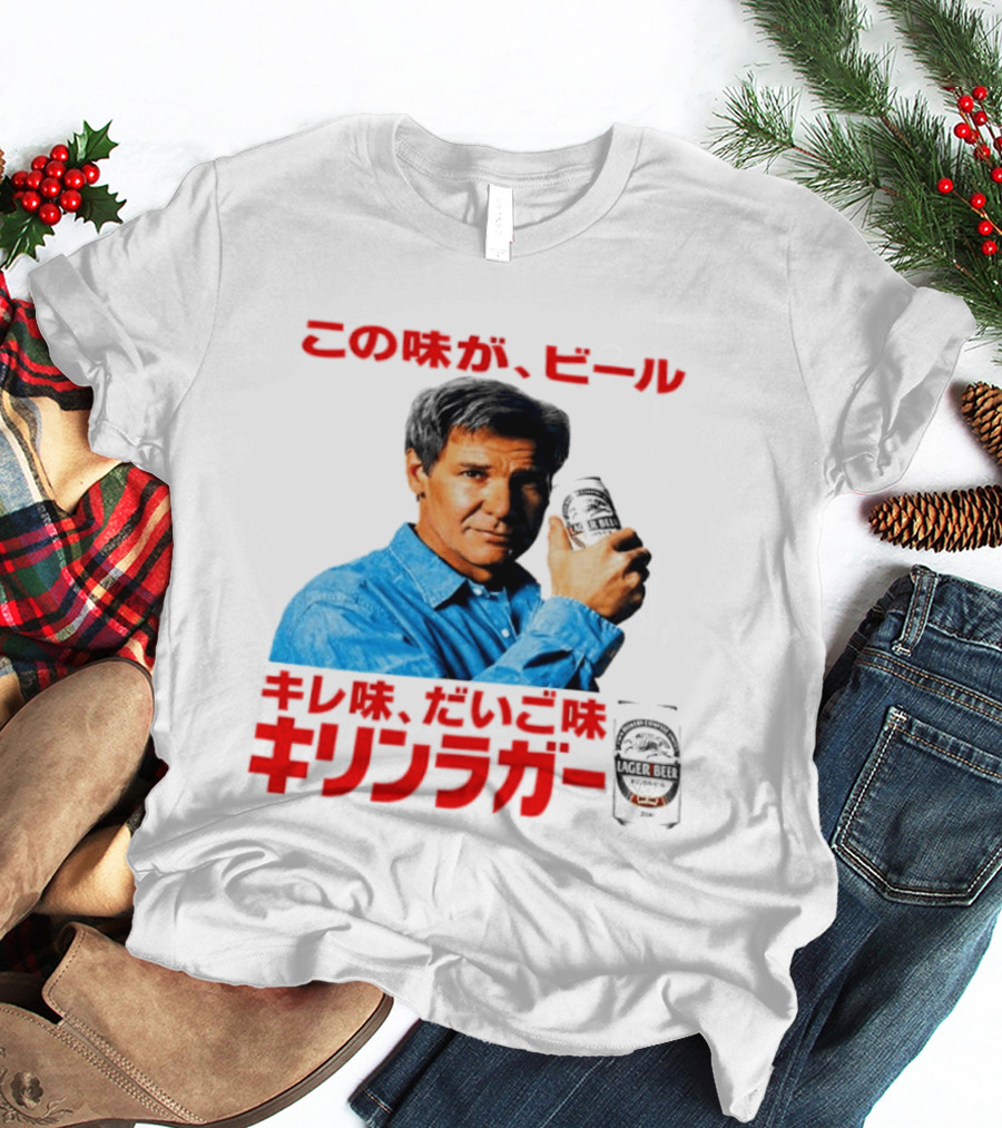 Harrison Ford Kirin Lager Beer Advertising T-Shirt