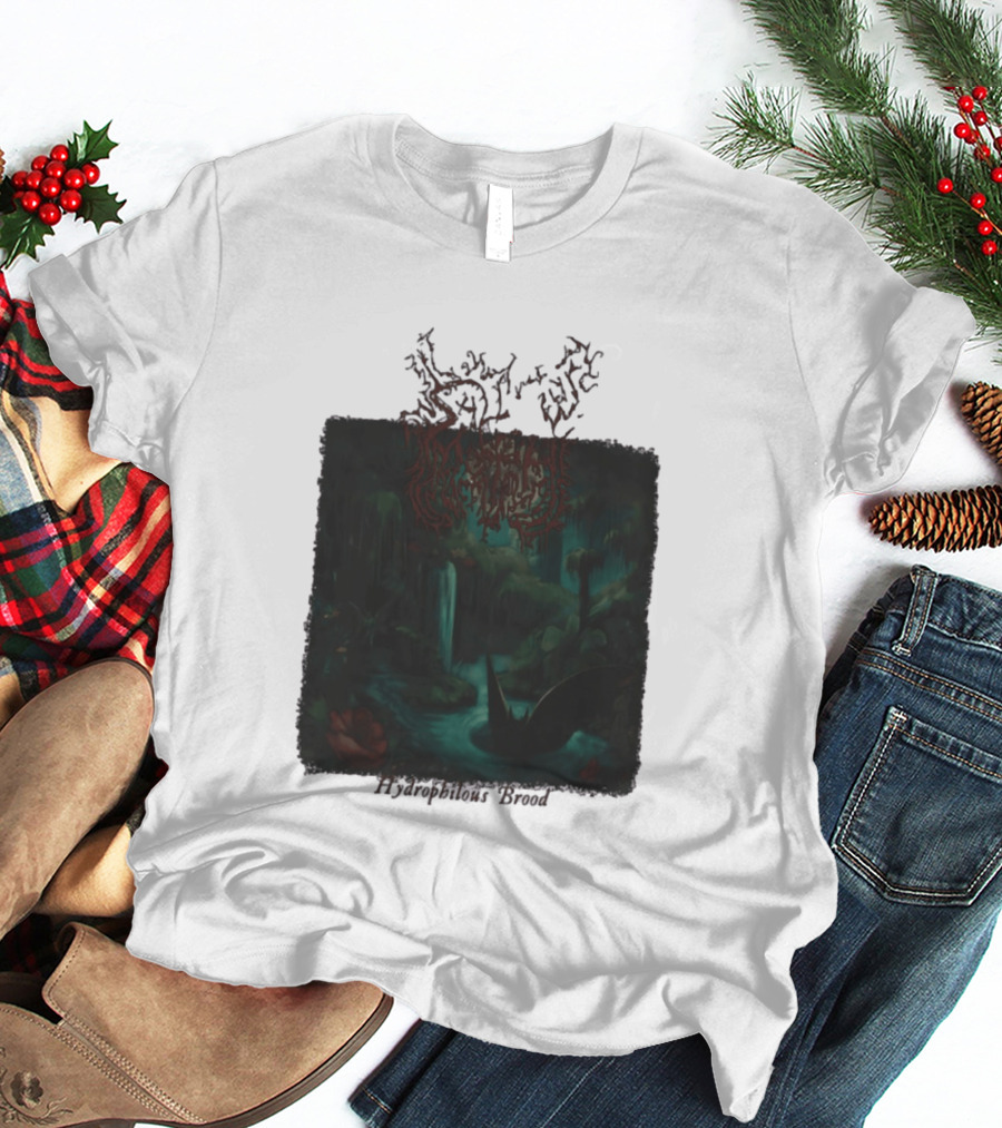 Sallow Hydrophilous Brood Metal Nightmare Forest Scene T-Shirt