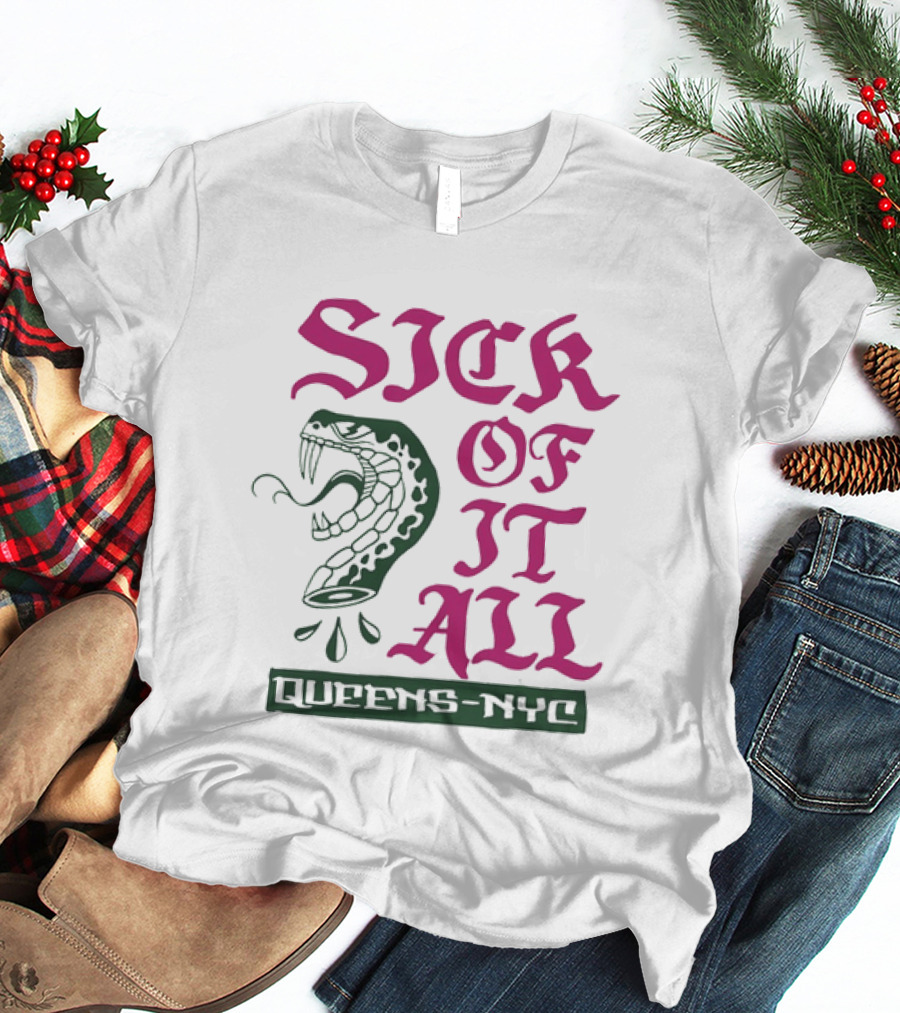 Sick Of It All Snake Queens NYC Hardcore Punk T-Shirt