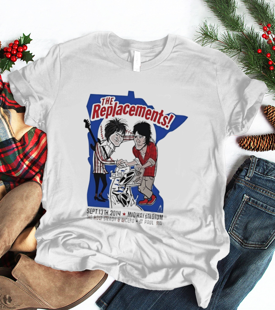 The Replacements Midway Stadium Concert Sept 13 2014 Featuring The Hold Steady Lucero St Paul MN T-Shirt